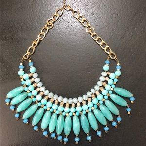 Teal costume necklace